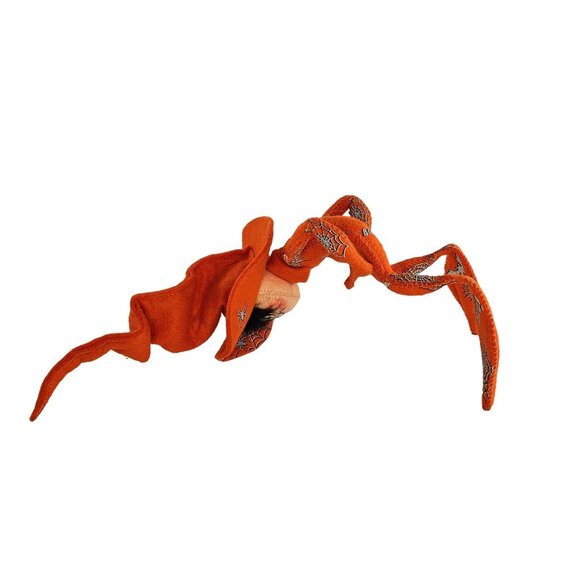Annalee Hobgoblin Elf Halloween Orange Boo Spider Webs Bats 10" - Picture 5 of 8